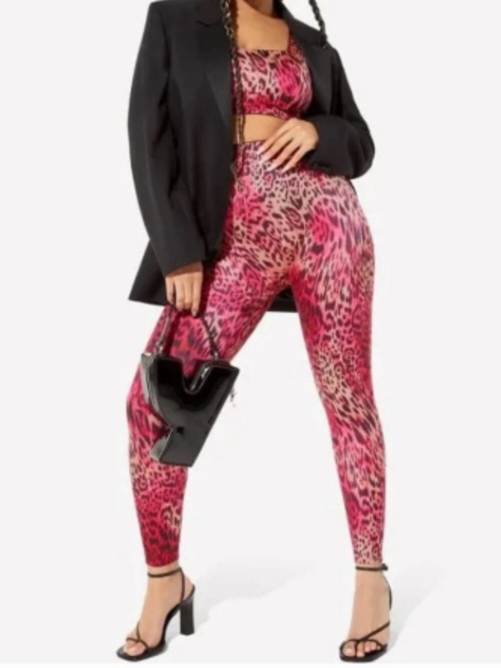 YITTY KITTY by Fabletics Headliner Shaping High Waist Leopard Leggings--NWT--XXL